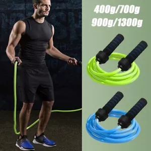 Heavy Weighted Speed Skipping Jump Rope Cardio Boxing Training Fitness Gym Adult - Picture 1 of 15