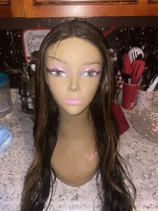 Long Curly Wavy Middle Parted Wigs Long Curly Wrap Female Natural Hair Cosplay - Picture 1 of 3