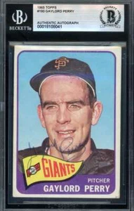 Gaylord Perry Beckett BAS Vintage Signed 1965 Topps Autograph - Picture 1 of 2