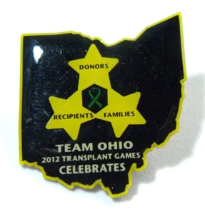 Ohio Transplant Games Pin 2012 Spender Empfänger Familien Hut Revers - Bild 1 von 6
