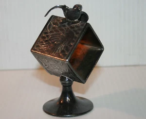 Victorian BIRD Silver Plated Napkin Ring Square - Picture 1 of 4