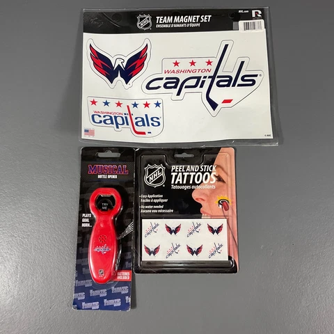 Washington Nationals Bottle Opener, Tattoo, Magnet Set MLB Ultimate Fan Gift Lot Cover