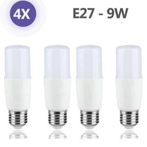 4X T37 LED tube bulb Stick 9W E27 cool white 6500K daylight - Picture 1 of 6