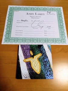 Andy Lakey Angel Painting Butterfly Autographed with Certificate of Authenticity - Picture 1 of 4