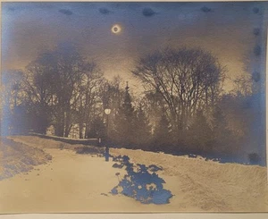 Adolf Fassbender Photo Total Sun Eclipse Bronx Park NYC 1925 - Picture 1 of 15