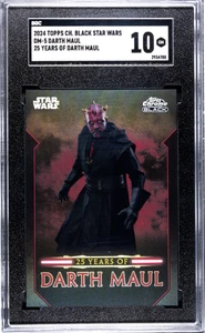 2024 Topps Chrome Black Star Wars #DM-5 Darth Maul 25 Years Of Darth Maul SGC 10 - Bild 1 von 2