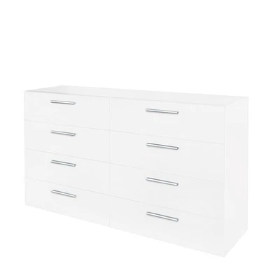 Double Dresser for Bedroom 8 Drawers Storage Clothes Organizer Large Capacity - Image 1 of 4