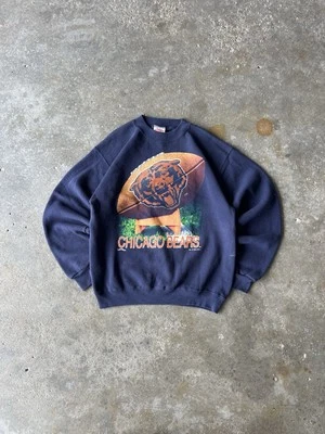 Moletom Vintage Chicago Bears Futebol Noz-moscada Tamanho XL Azul Marinho - Imagem 1 de 4