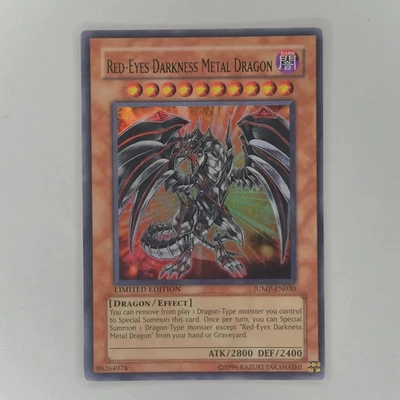 Yugioh Red-Eyes Darkness Metal Dragon JUMP-EN030 Ultra Rare Limited Edition Card - Image 1 of 3