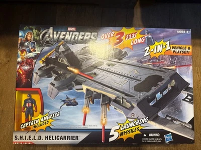 Marvel Avengers S.H.I.E.L.D Helicarrier Vehicle w/ Captain America Brand New - Image 1 of 2
