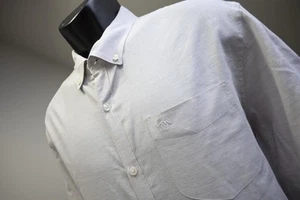 Penguin MunsingWear Heritage Slim Fit Stretch Gray Button Up Shirt Mens Sz XL - Picture 1 of 8
