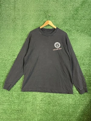 Vintage West Coast Lineman Hard Money T Shirt Size XL Black Skull Grunge Biker - Image 1 of 4