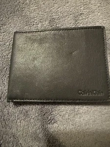 Calvin Klein Mens Black Leather Passcase Wallet #74166 - Picture 1 of 7