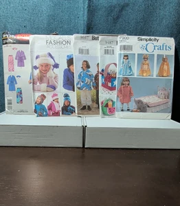 5 Seasonal Sewing Patterns | Kids Fleece Winter Hats PJs | 18" Doll | Baskets - Picture 1 of 24
