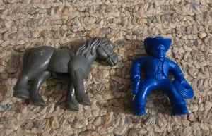 Vintage Lincoln Log Cowboy Figure and Horse - Picture 1 of 3