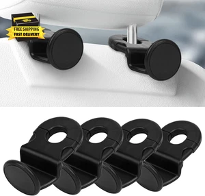 Car Headrest Hooks for Car - 4 Pack Car Seat Hooks for Purses and Bags, Black Ba - Picture 1 of 7