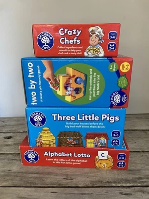 4 X Orchard Toys Bundle Educational Pre school Nursery Matching Phonics Counting - Image 1 of 4