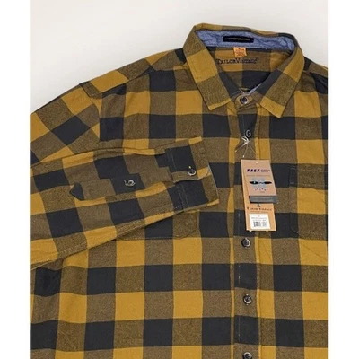 Franela elástica Tailor Vintage Buffalo a cuadros marrón azul XL rendimiento secado rápido Foto 1 de 4