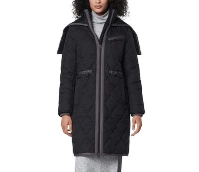 Nuevo con etiquetas Abrigo Parka Andrew Marc Negro Savoy Lava Acolchado Pequeño $275 Foto 1 de 4