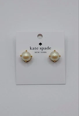 Серьги-гвоздики с искусственным жемчугом Kate Spade New York кремовое золото - Изображение 1 из 2