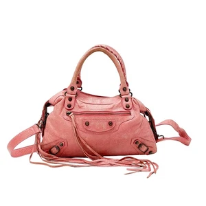 BALENCIAGA Town Pink Lambskin Two Way Bag - Picture 1 of 17
