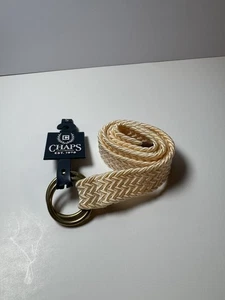 CHAPS Ralph Lauren geflochtener Nylongürtel neu mit Etikett perlefarben/creme Größe Small Damen - Bild 1 von 5