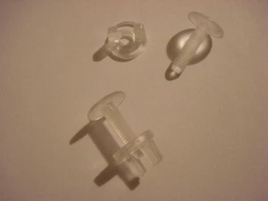 Set di 10 Vite + Dado Farfalla Plastica Trasparente per Rilegatura Carta - Imagen 1 de 1