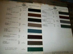 1942 HUDSON Acme car auto Paint Chips- Very good - Picture 1 of 1