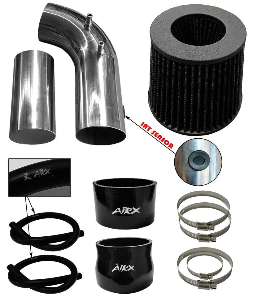 Kit de admisión de aire y sistema de filtro AirX Racing NEGRO para Acura TSX 2004-2007 2,4 L L4 Foto 1 de 1