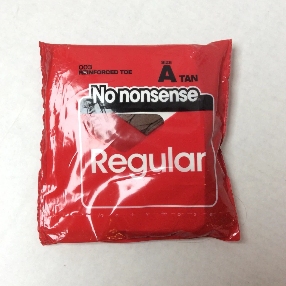 Vintage Pantyhose No Nonsense Regular Size a Petite Tan 3 Reinforced Toe 12 PKS