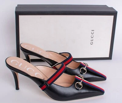 Zapatos de salón Gucci negros/blancos/rojos 549617 Málaga para niños correa cruzada media tacón Eur 38 Foto 1 de 4
