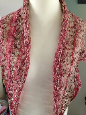 Lace - Ajour - Dreiecktuch - Stola - handgestrickt - 10 - Bild 1 von 4