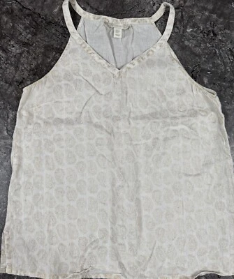 St. Tropez West женщин золото пейсли печать бак 100% льняной размер M - Изображение 1 из 4