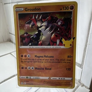 Pokemon Card Celebrations 17/25 017/025 Groudon Holo Rare - Picture 1 of 2