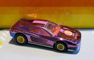 Hot Wheels California Custom Ferrari Testarosa Purple Chrome Real Riders 1990 - Picture 1 of 4