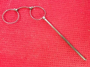 Vintage Silver 935 Folding Locking Telescoping Lorgnette Glasses with no Lens - Picture 1 of 9