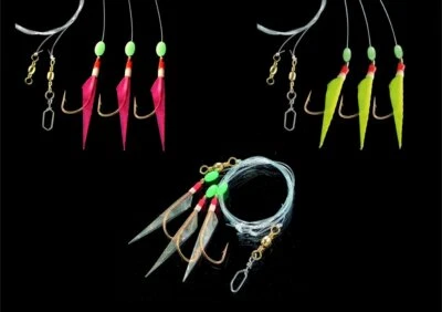 DEGA Norwegen-Paternoster mit echter Fischhaut Gr. 2/0-12/0 Dorschvorfach Dorsch - Bild 1 von 3