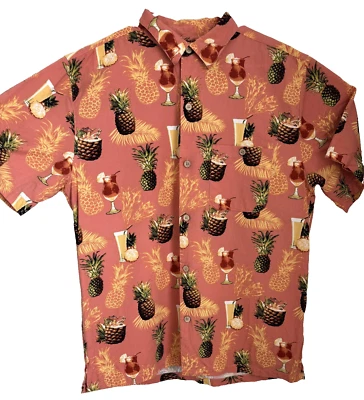 Camisa para hombre Joe Marlin hawaiana manga corta ajuste cómodo talla L Foto 1 de 4