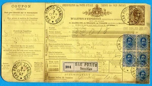 BOLLETTINO PACCHI POSTALI RARA AGGIUNTA, PER ARGENTINA (286515) - Imagen 1 de 2