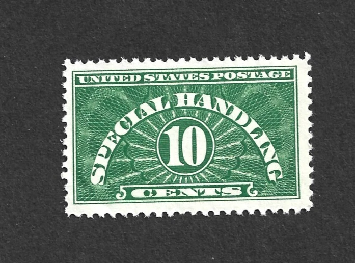 US STAMP BOB QE1 SPECIAL HANDLING 10 CENT GREEN MINT NH OG FREE SHIP - Image 1 of 1