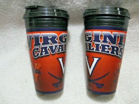VIRGINIA CAVALIERS Officially Licensed Collegiate 16oz Spirit Travel Cup 2-Pack! Cover