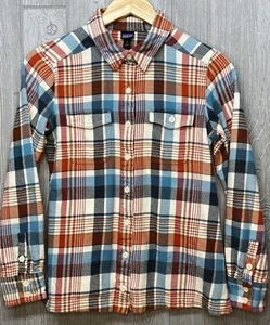 Patagonia Womens Plaid Flannel Organic Cotton Button Fall Top Shirt Size 0 Small - Picture 1 of 6