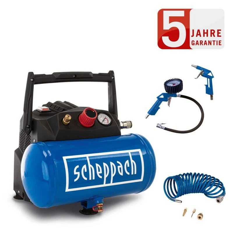 Compressore aria compressa Scheppach HC06 8bar oil-free + kit accessori - Immagine 1 di 4