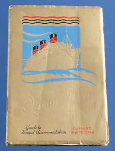 CUNARD WHITE STAR LINE RMS QUEEN MARY GUIDE TO 2ND CL MAIDEN VOYAGE ERA - Picture 1 of 5