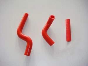 Red Silicone Radiator Hose For KAWASAKI KX80 98-2000/KX85 01-2013/KX100 98-2013 - Picture 1 of 7