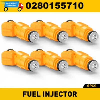 6Pcs Fuel Injectors Set For 1987-1998  & Jeep Grand Cherokee Wrangler 4.0L A++ - Image 1 of 4