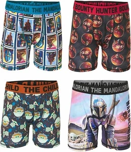 NWT BOYS 4 PK. STAR WARS BABY YODA ATHLETIC BOXER BRIEFS SIZE 8 - Picture 1 of 2
