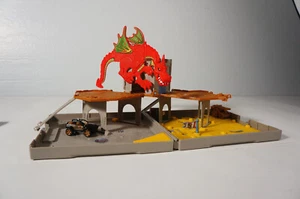 Lot of 2 Vintage Matchbox Pop-Up Fold N Go Playsets Dragon Castle, T-Rex Volcano - Picture 1 of 16