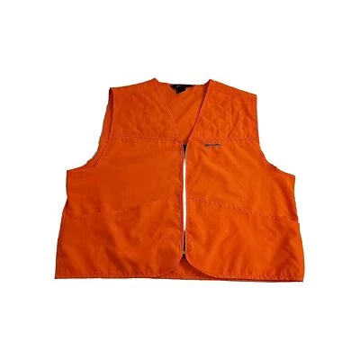 Remington Mens Hunting Shooting Vest 2XL Orange Full Zip Quilt Shoulder - Image 1 of 4