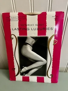 Victoria Secret Lasting Luxuries Natural Small Sheer-2-WAIST Pantyhose NWT - Picture 1 of 2